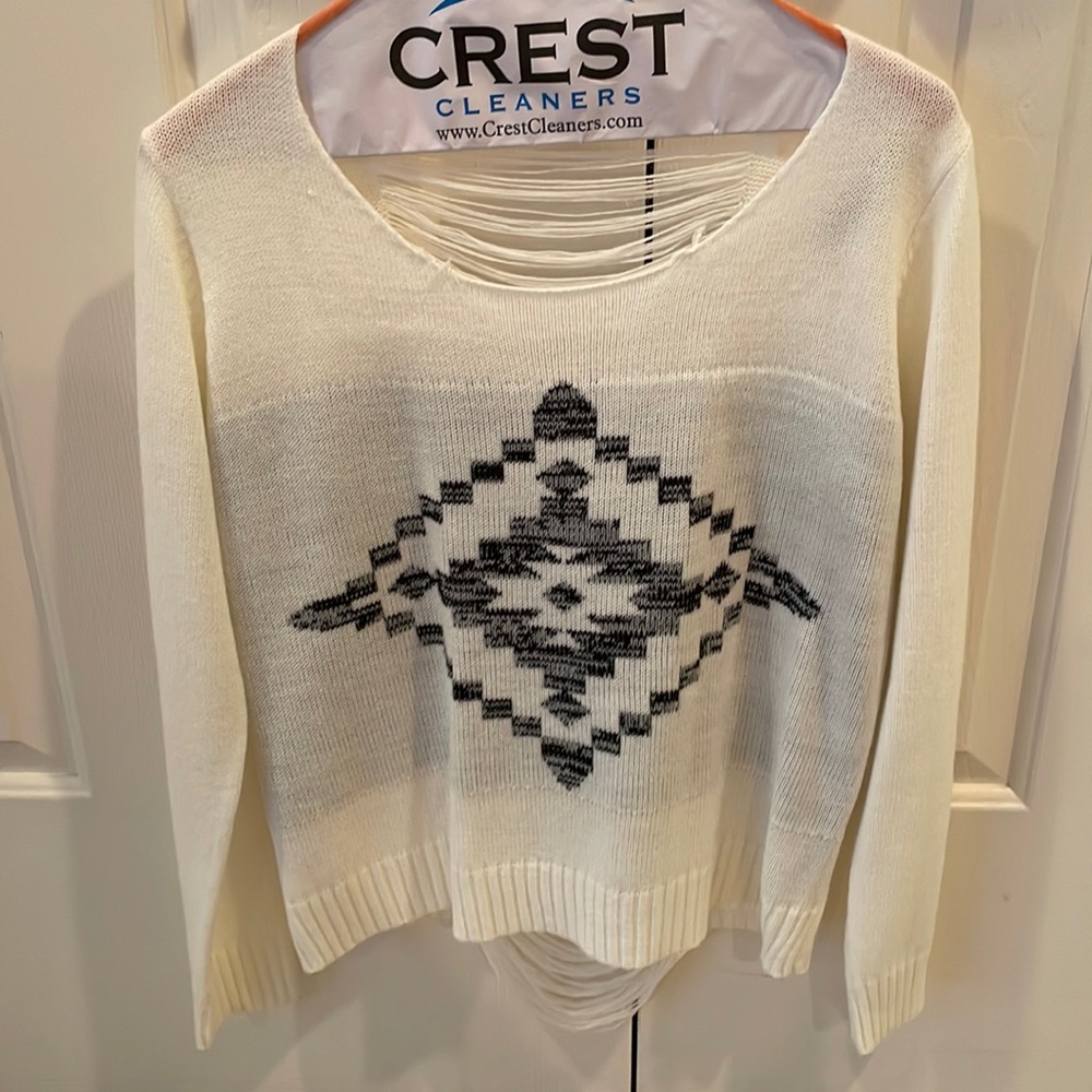 Black and white sweater